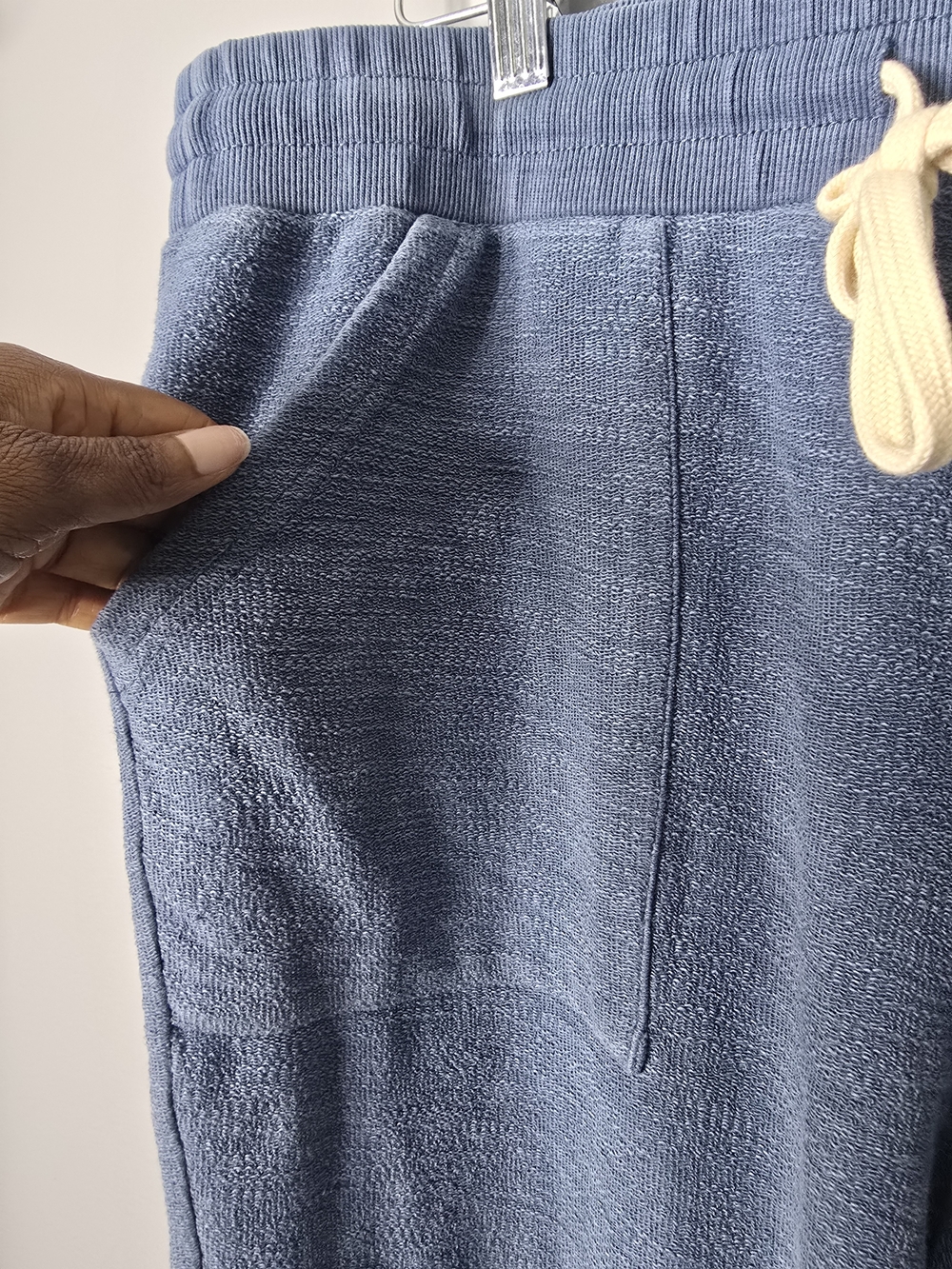 Marine Layer Light Blue Terry Knit Drawstring Joggers - Picture 2 of 5